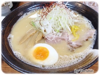 らぁめん力丸の鶏白湯ラーメン（塩味）